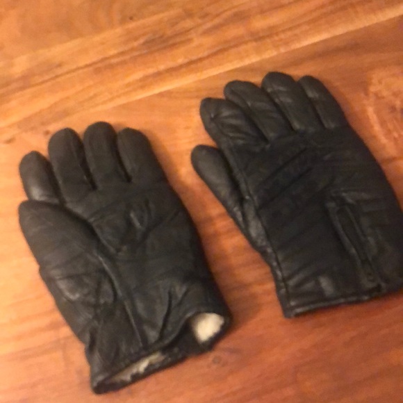 Men’s leather fur lined gloves - Picture 1 of 3